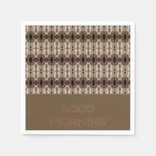 Guardanapo De Papel Cinzas De Tarpe E Rosa (Frente)