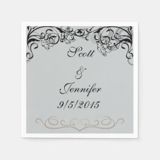 Guardanapo De Papel Cinzas e Napkins Negro