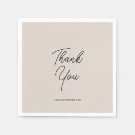 Guardanapo De Papel Cinzas Negras e negócios lendários Obrigado Napkin