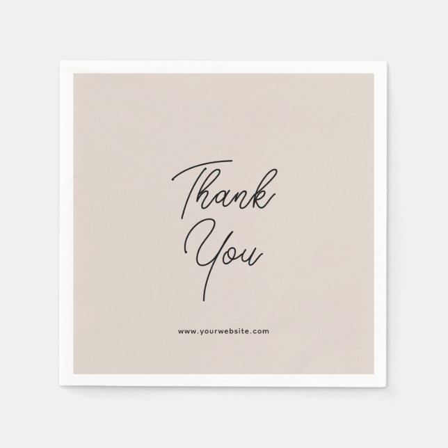 Guardanapo De Papel Cinzas Negras e negócios lendários Obrigado Napkin (Frente)