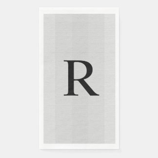 Guardanapo De Papel Cinzas Neutras Texturizadas Monogramas