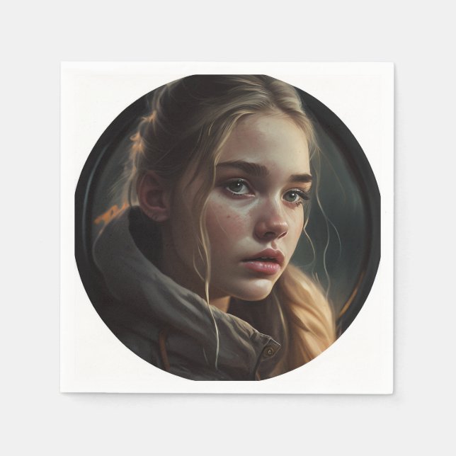 Guardanapo De Papel Circle girl (Frente)