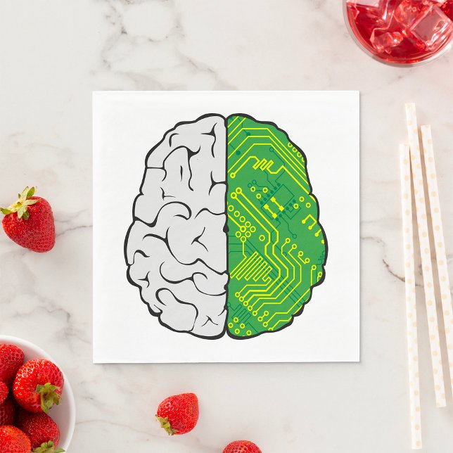 Guardanapo De Papel Circuito da Placa-Mãe Lógica do Cérebro Tecnológic (Criador carregado)