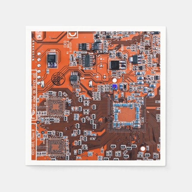 Guardanapo De Papel Circuito Impresso Conjunto PCB Circuito Laranja Co (Frente)