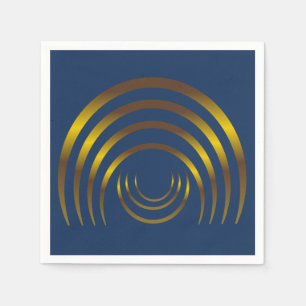 Guardanapo De Papel Círculo de Cultura de Aliens Antigos Dourado