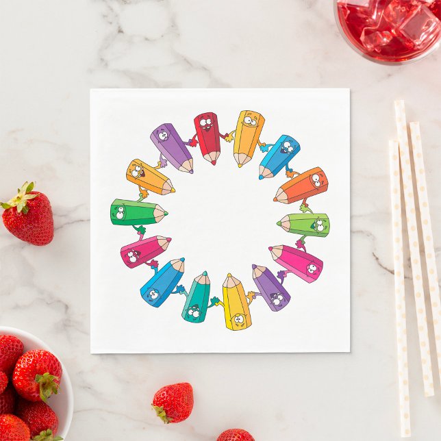 Guardanapo De Papel Círculo De Lápis (Criador carregado)