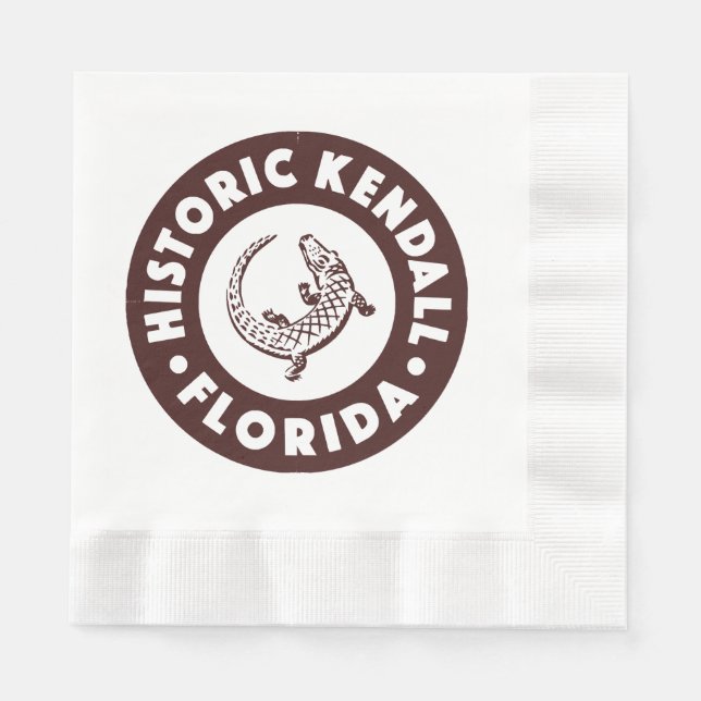 Guardanapo De Papel Círculo Kendall Flórida - Marrom (Frente)