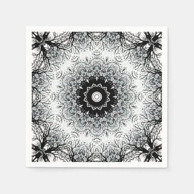 Guardanapo De Papel Círculo redondo abstrato mandala sem costura (Frente)
