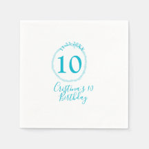 Círculo turquesa. Brilhante 10.º aniversário negri