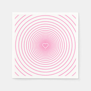 Guardanapo De Papel Círculos de Amor Rosa - Adicione suas cores favor