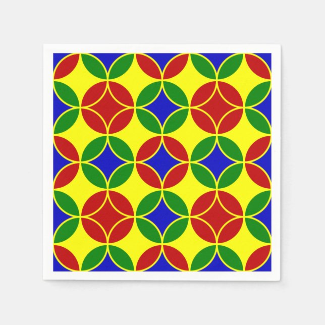 Guardanapo De Papel Círculos Primários - NAPKINS DE 1 PAPEL (Frente)