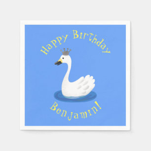 Guardanapo De Papel Cisne branco-branco com desenho animado