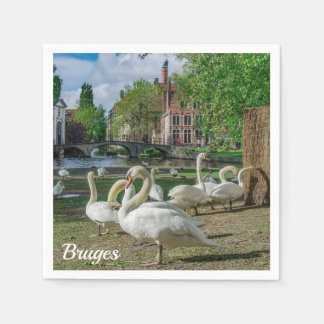 Guardanapo De Papel Cisnes brancas de Bruges