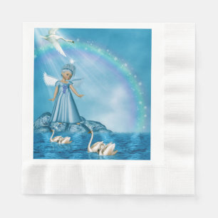 Guardanapo De Papel Cisnes Brancas E Anjo