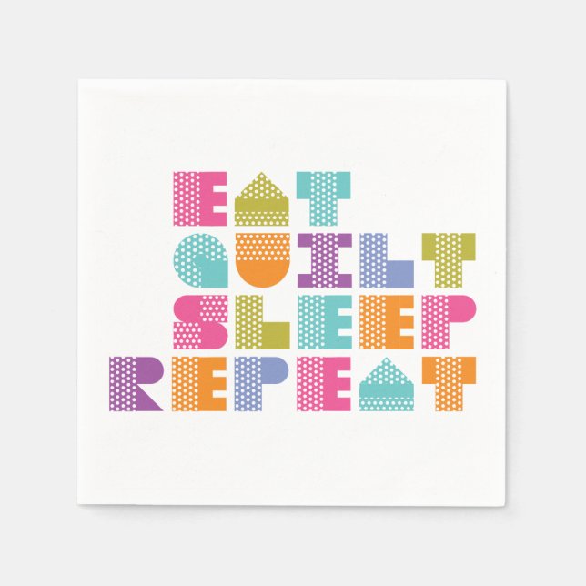 Guardanapo De Papel Citação de Letras do Bloco de bolinhas (Frente)