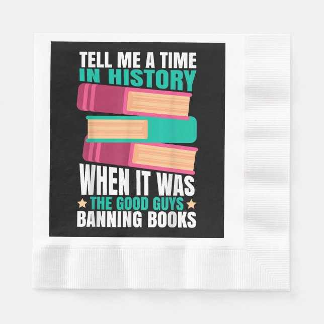 Guardanapo De Papel Citação de Livros Banidos (Frente)