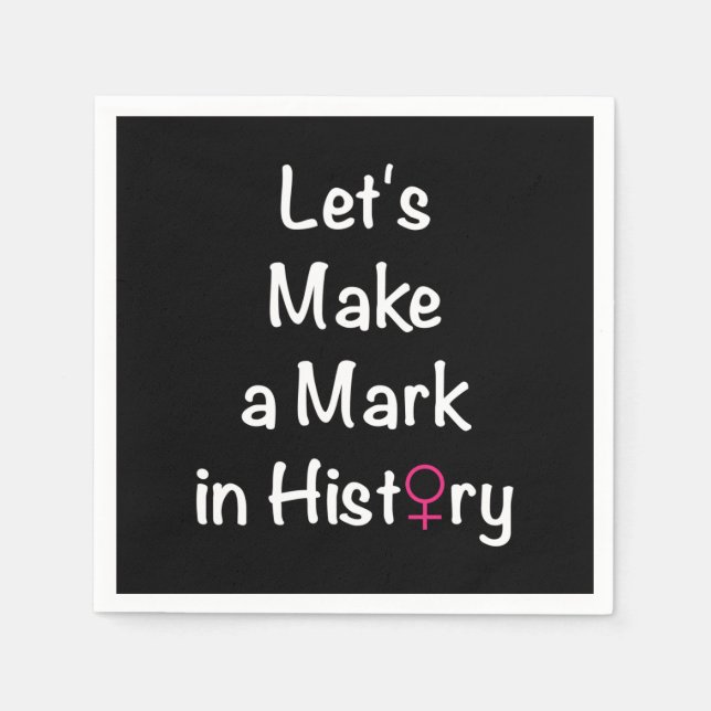 Guardanapo De Papel Citação do Empoderamento das Mulheres - Líder Femi (Frente)