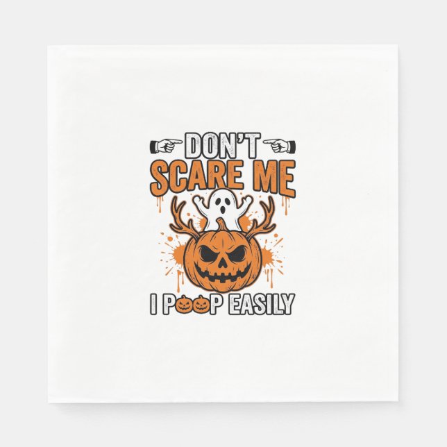 Guardanapo De Papel Citação engraçada de abóbora de fantasma de Hallow (Frente)