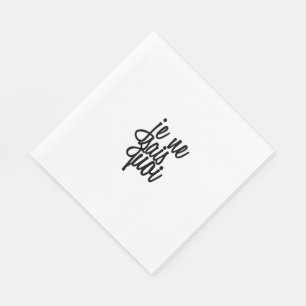 Guardanapo De Papel Citação francesa "Je Ne Sais Quoi"
