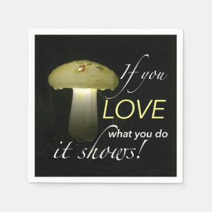 Guardanapo De Papel Citação Inspiradora Luz Solar Mushroom