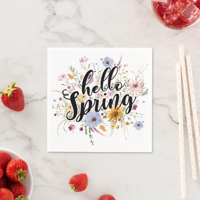 Guardanapo De Papel Citação Olá Primavera  (Insitu)