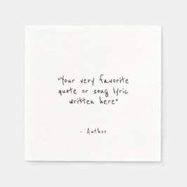 Guardanapo De Papel Citação personalizada - crie a sua