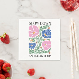 Guardanapo De Papel Citações Florais Boho