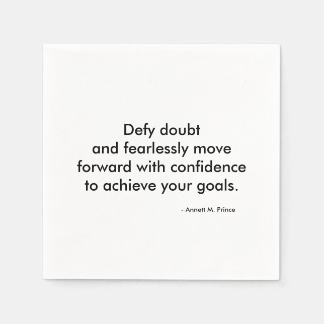 Guardanapo De Papel Citações Inspiradoras do Cocktail Branco Napkin (Frente)