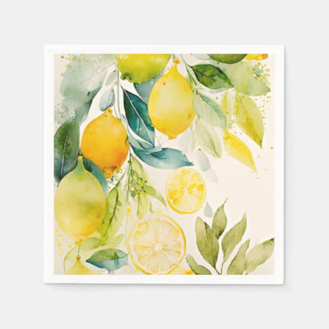 Guardanapo De Papel Citrus greenery (Frente)
