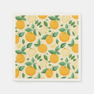 Guardanapo De Papel Citrus limon yellow tropical fruta