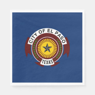 Guardanapo De Papel City Flag de El Paso (Texas)