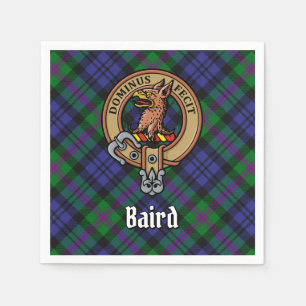 Guardanapo De Papel Clan Baird Crest sobre Tartan