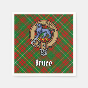 Guardanapo De Papel Clan Bruce Crest sobre caçar Tartan