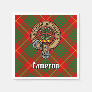 Guardanapo De Papel Clan Cameron Crest sobre Tartan