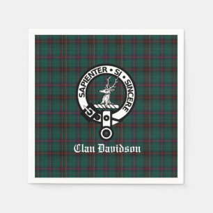 Guardanapo De Papel Clan Davidson Crest Crachá e Tartan