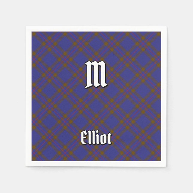 Guardanapo De Papel Clan Elliot Modern Tartan Napkins (Frente)