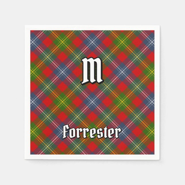 Guardanapo De Papel Clan Forrester Tartan (Frente)