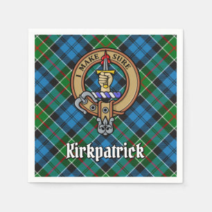 Guardanapo De Papel Clan Kirkpatrick Crest sobre Tartan