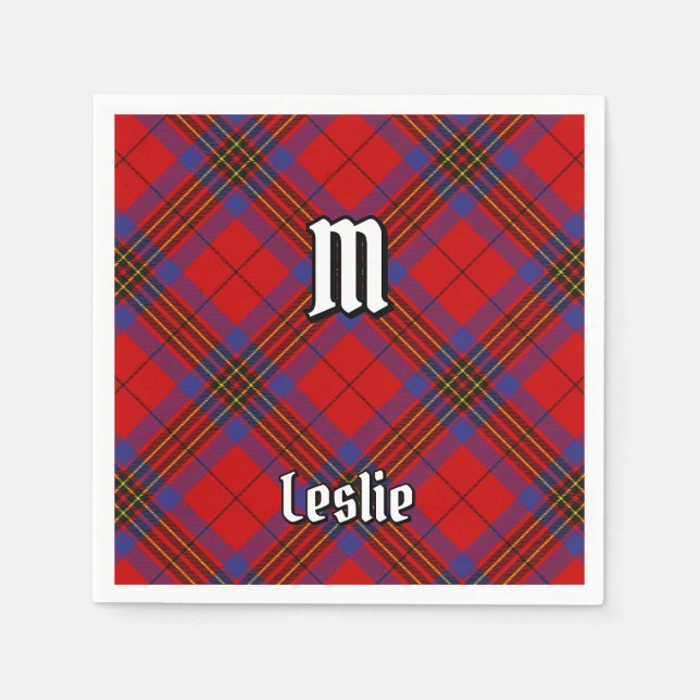 Guardanapo De Papel Clan Leslie Red Tartan (Frente)