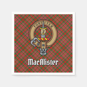 Guardanapo De Papel Clan MacAlister Crest sobre Tartan
