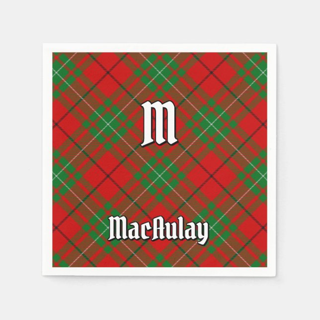 Guardanapo De Papel Clan MacAulay Tartan Napkins (Frente)