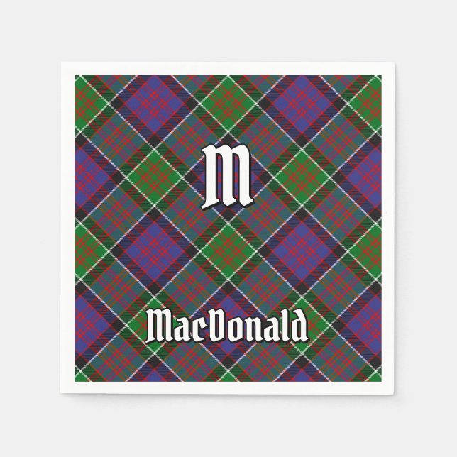 Guardanapo De Papel Clan MacDonald do Clanranald Tartan Napkins (Frente)