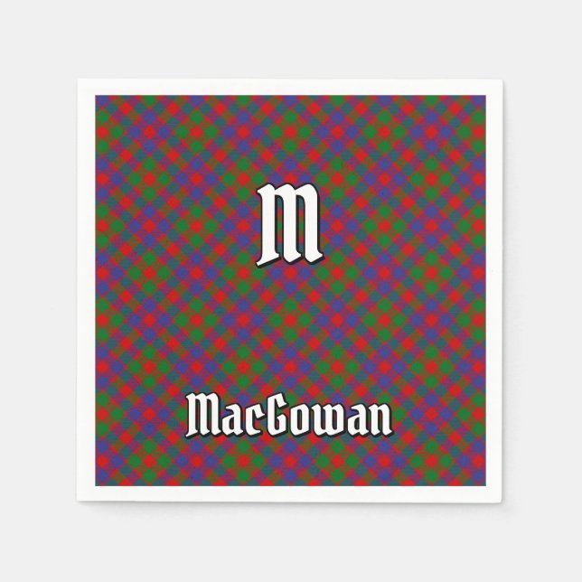 Guardanapo De Papel Clan MacGowan Tartan (Frente)