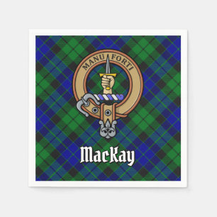 Guardanapo De Papel Clan MacKay Crest sobre Tartan