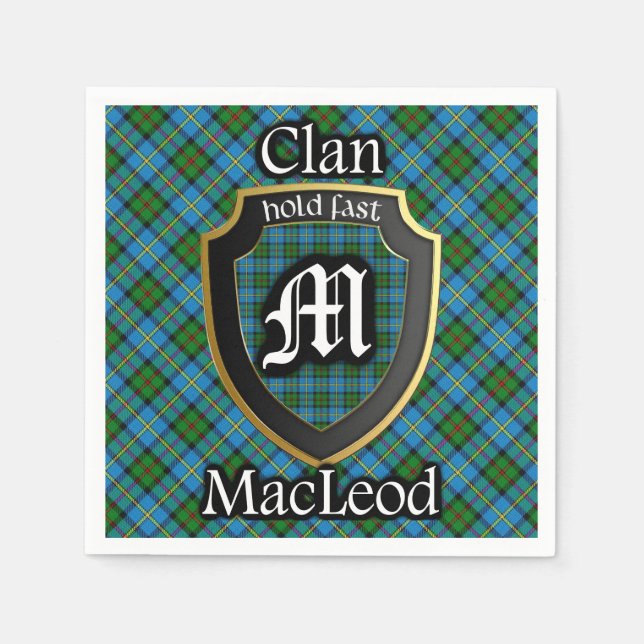 Guardanapo De Papel Clan MacLeod Tartan Napkin escocês (Frente)