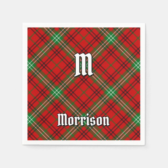 Guardanapo De Papel Clan Morrison Red Tartan Napkins (Frente)