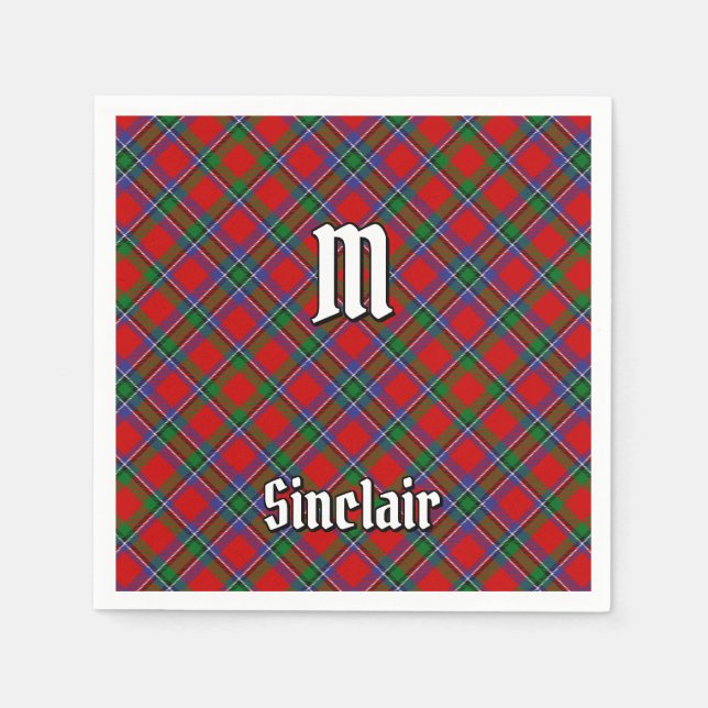 Guardanapo De Papel Clan Sinclair Tartan (Frente)