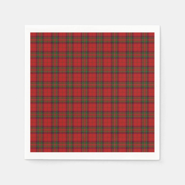 Guardanapo De Papel Clan Stewart Royal Scottish Tartan Xadrez Patterno (Frente)