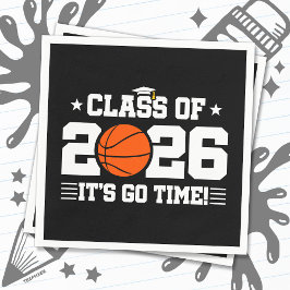 Guardanapo De Papel Class of 2026 Basketball Graduation It’s Go Time