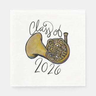 Guardanapo De Papel Class of 2026 French Horn Band Class Music        